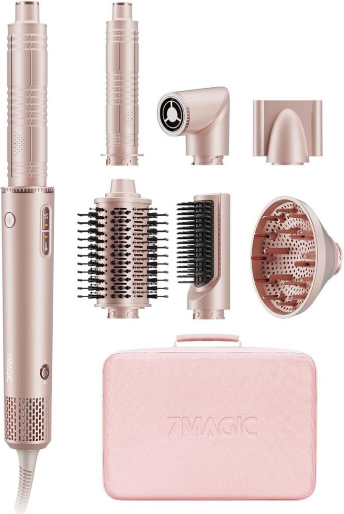 7Magic 7-in-1 Hot Air Styler-Pink: Perfektes Styling für Zuhause