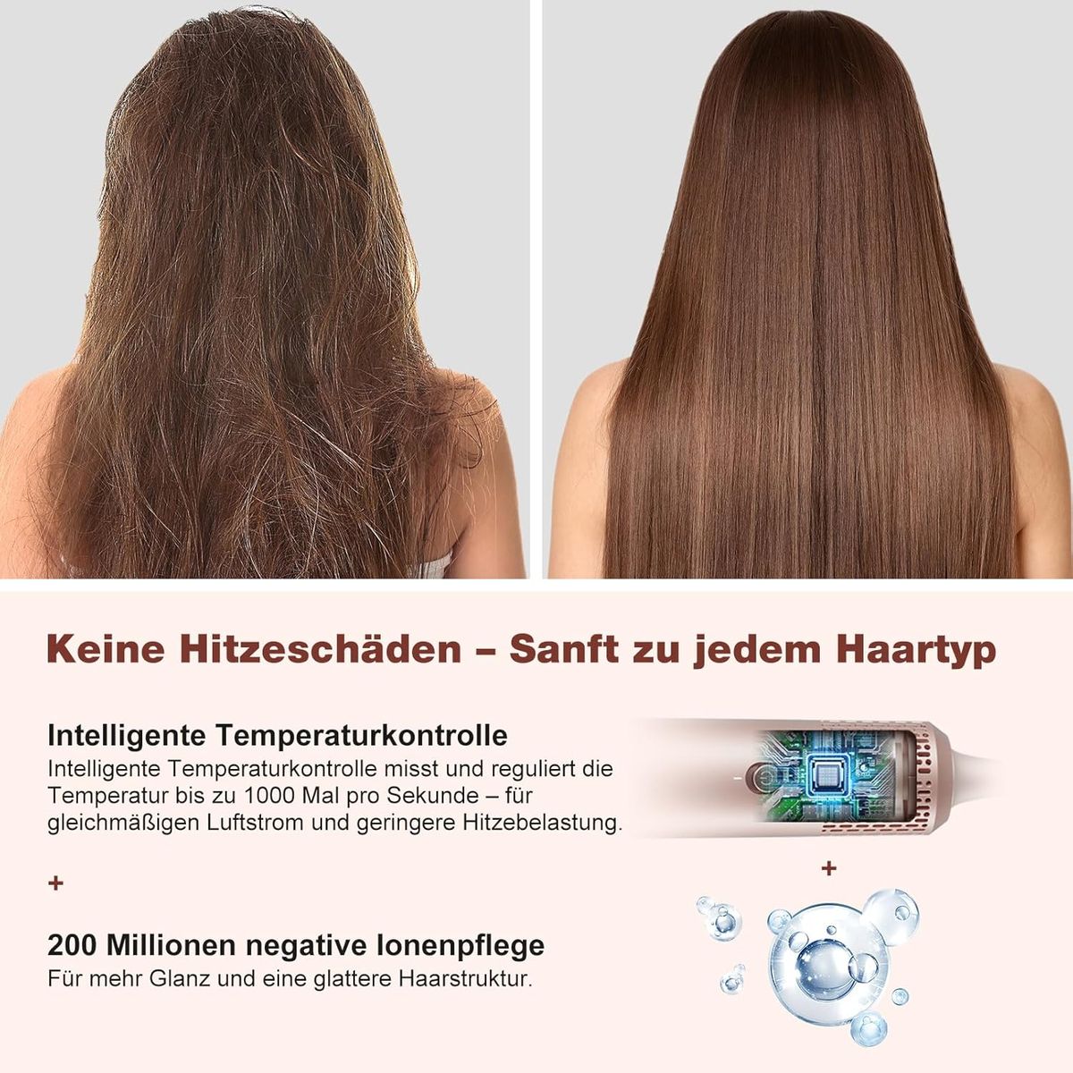 7Magic 7-in-1 Hot Air Styler-Pink: Perfektes Styling für Zuhause