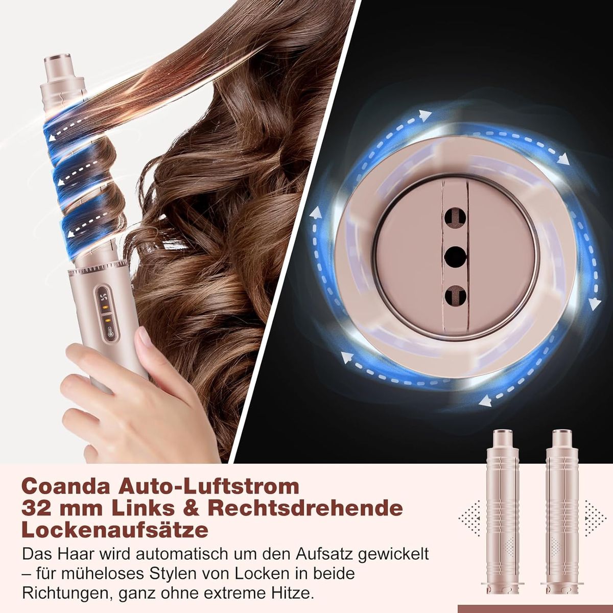7Magic 7-in-1 Hot Air Styler-Pink: Perfektes Styling für Zuhause