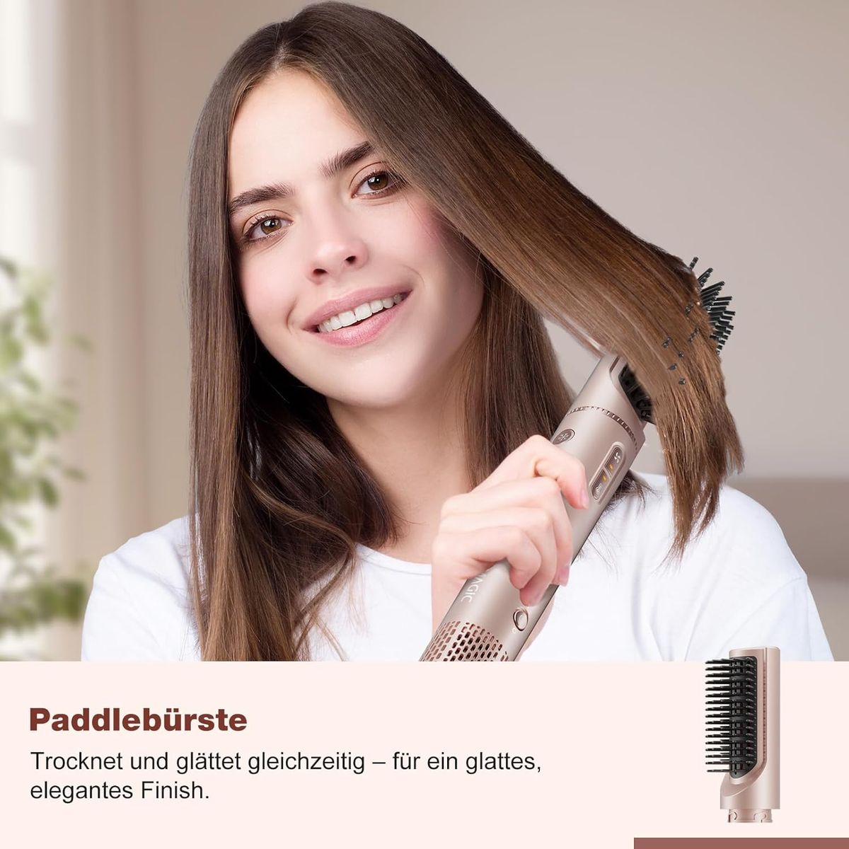 7Magic 7-in-1 Hot Air Styler-Pink: Perfektes Styling für Zuhause