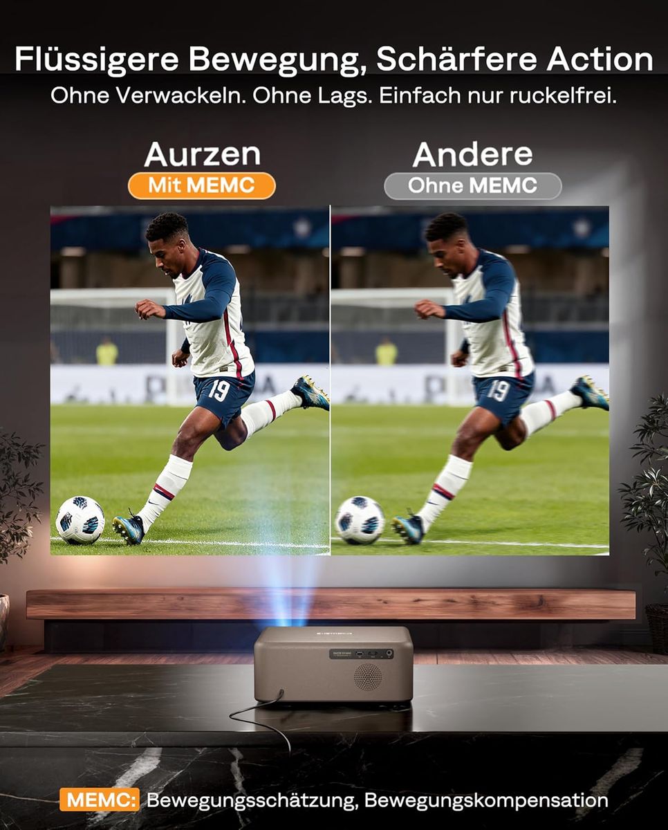 Aurzen EAZZE D1 MAX: Power-Beamer mit Google TV & Netflix