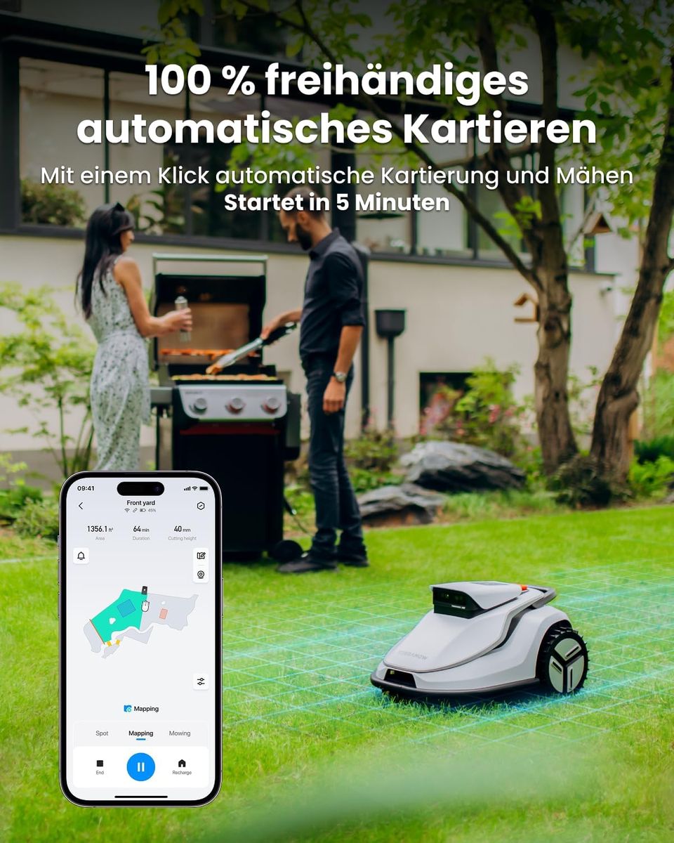 TerraMow V600: Kabelloser Mähroboter mit Tri-AI-Vision