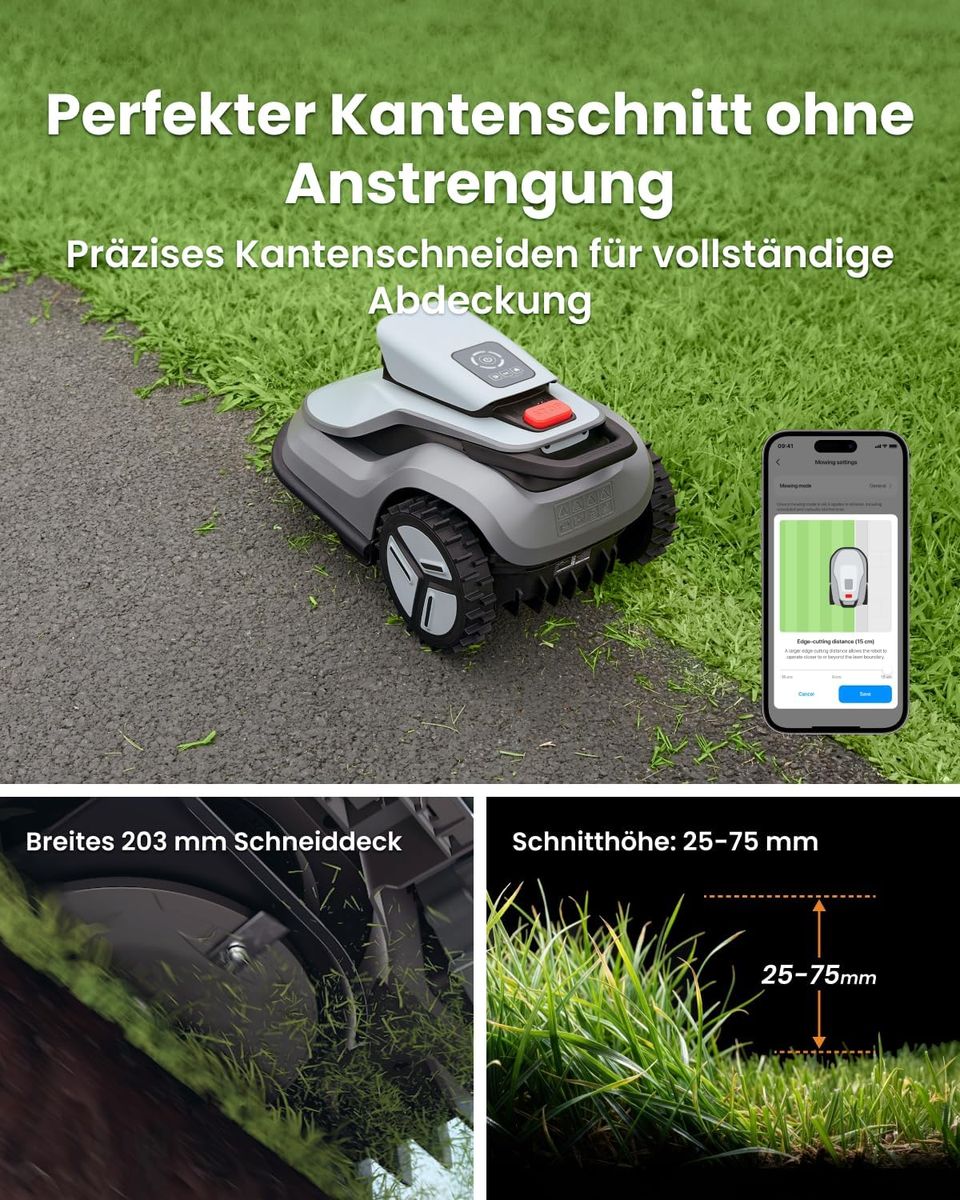 TerraMow V600: Kabelloser Mähroboter mit Tri-AI-Vision