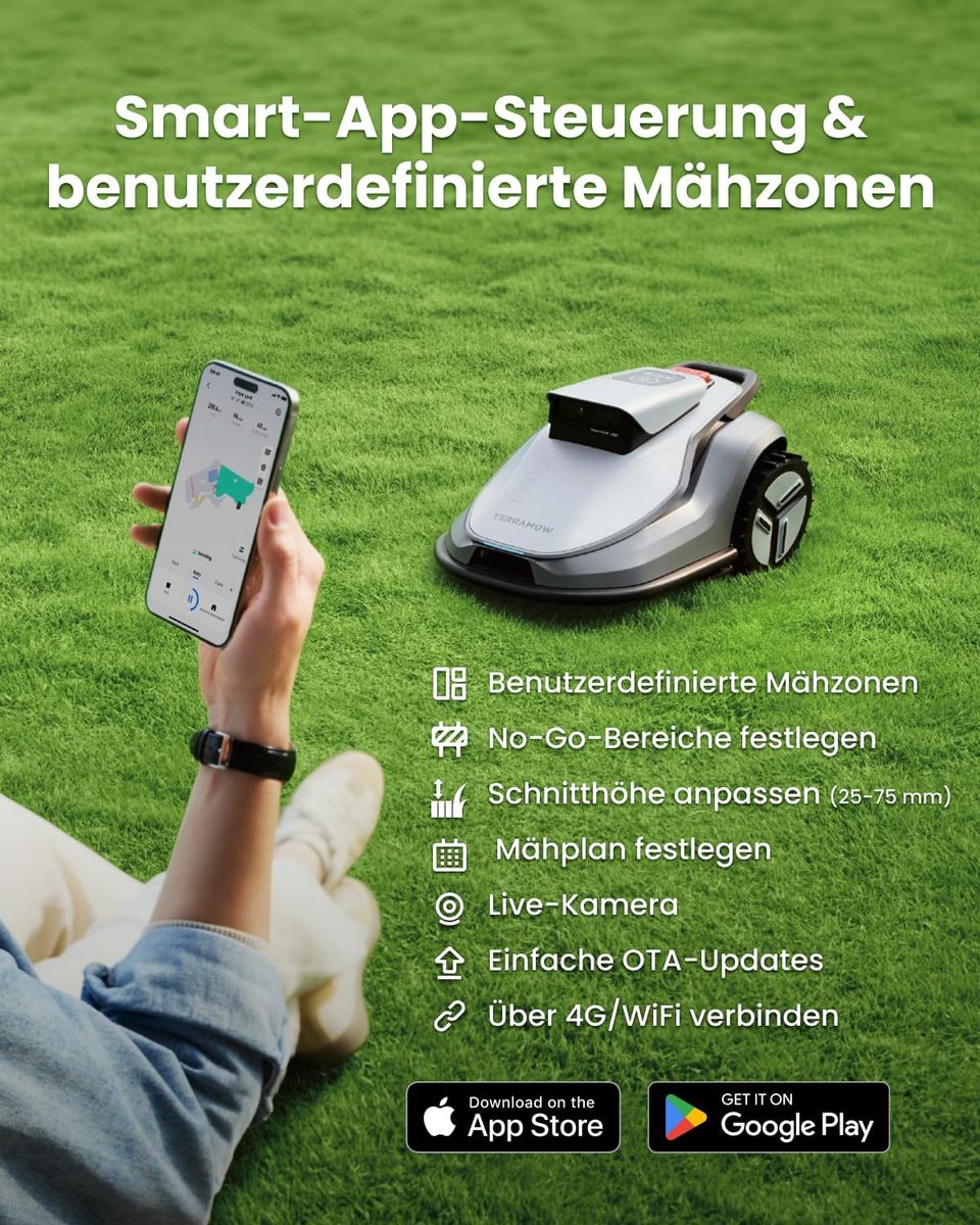 TerraMow V600: Kabelloser Mähroboter mit Tri-AI-Vision