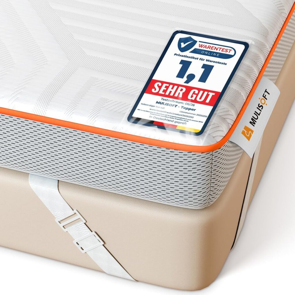 MULISOFT Gel Memory Foam Mattress Topper-180x200cm – Luxus für Ihre Nächte