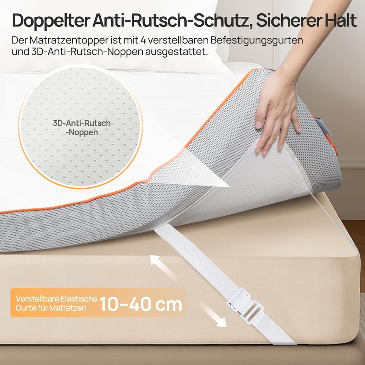 MULISOFT Gel Memory Foam Topper 180x200: Perfekter Schlaf