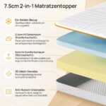 MULISOFT Gel Memory Foam Topper 140x200cm – Erholsamer Schlaf