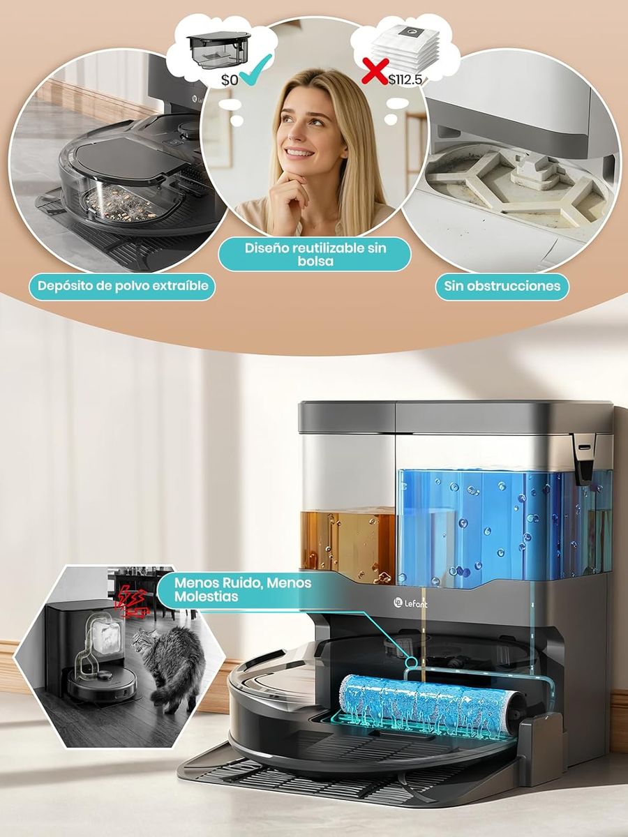Lefant Robot Aspirador y Fregasuelos: Potencia y Precisión