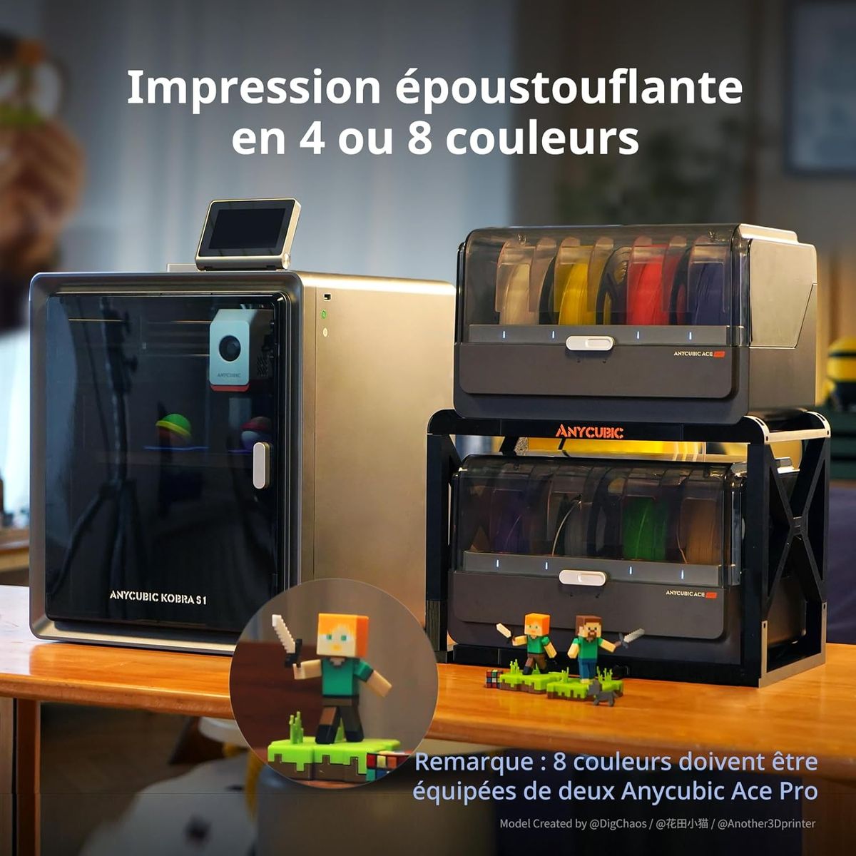 ANYCUBIC Kobra S1 Combo : L’impression 3D rapide et multicolore