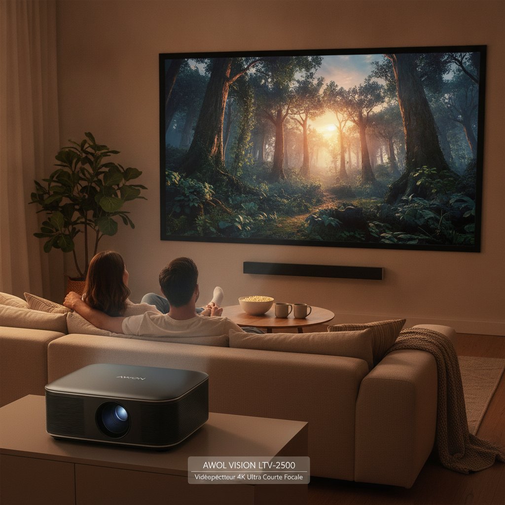 AWOL VISION LTV-2500 : Vidéoprojecteur 4K Ultra Courte Focale