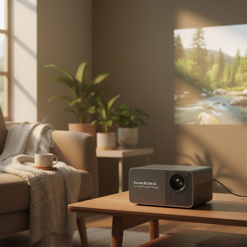 Aurzen - Aurzen BOOM Air: Your Portable Google TV Projector
