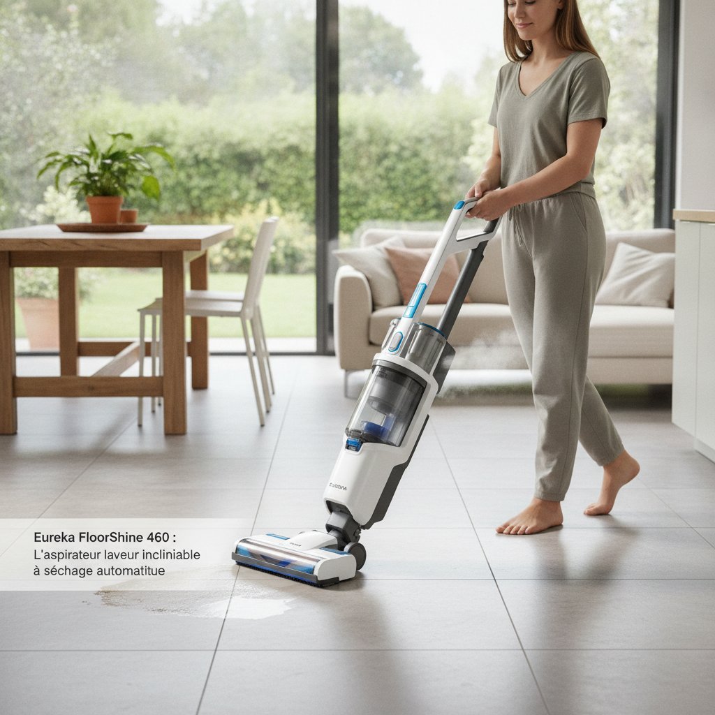 Eureka - Eureka FloorShine 460 : L’aspirateur laveur inclinable à séchage automatique