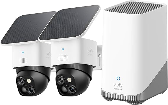 eufy Security SoloCam S340 2-Cam Kit: 3K 360° Outdoor Surveillance