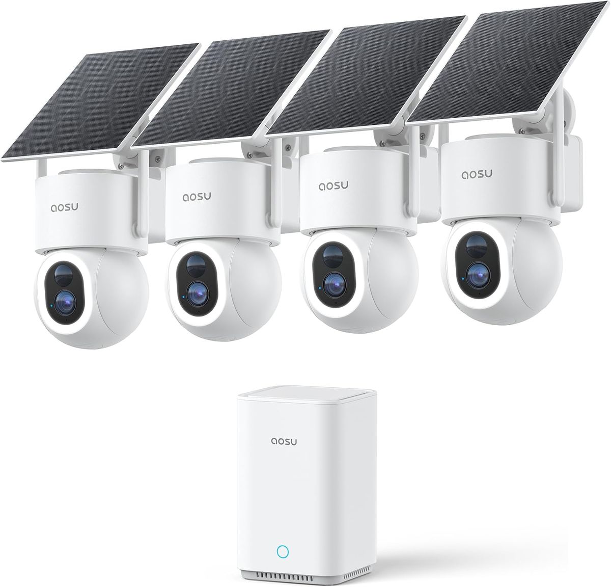 AOSU SolarCam D1 Max 4-Cam Kit: 4K Solar Security That Saves