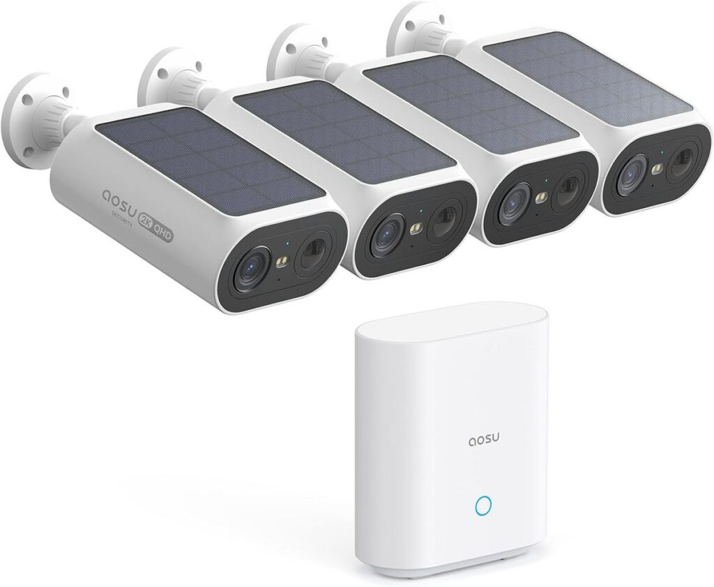 AOSU Solar Security Cameras: No Subscription, 2-Min Setup