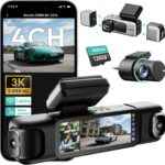 BOTSLAB 3K 4-Channel Dash Cam: 360° All-Around View