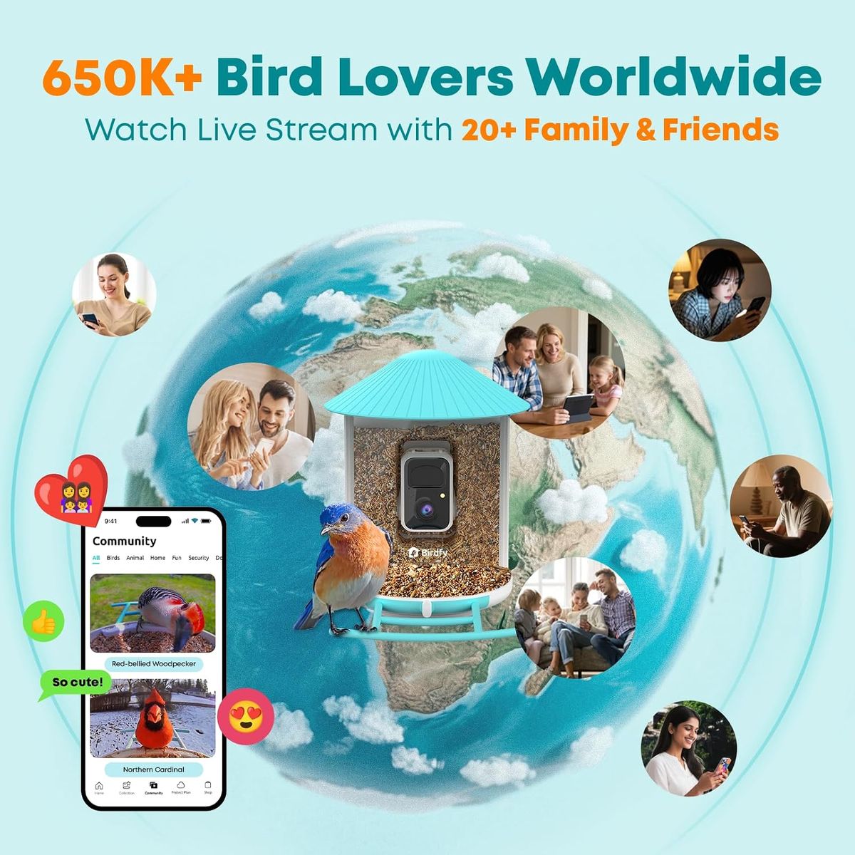 Birdfy NETVUE – Smart Bird Feeder with AI Camera & Live Stream