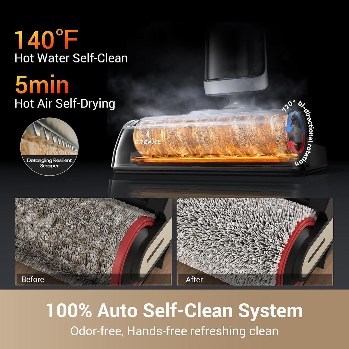 Dreame H14 Cordless Vacuum Mop: 180° Lie-Flat Cleaning