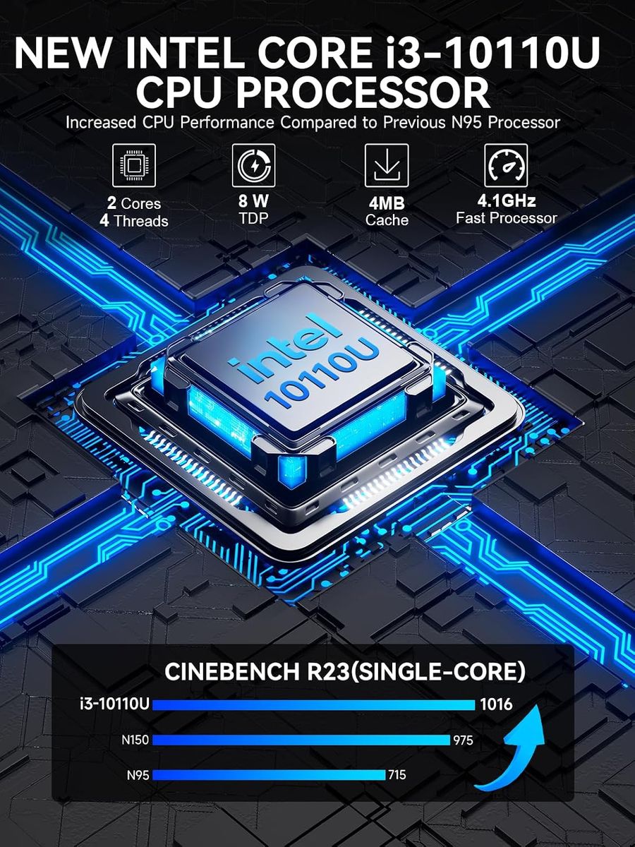 GMKtec G3 PRO Mini PC: i3-10110U, 16GB RAM, 4K Dual HDMI