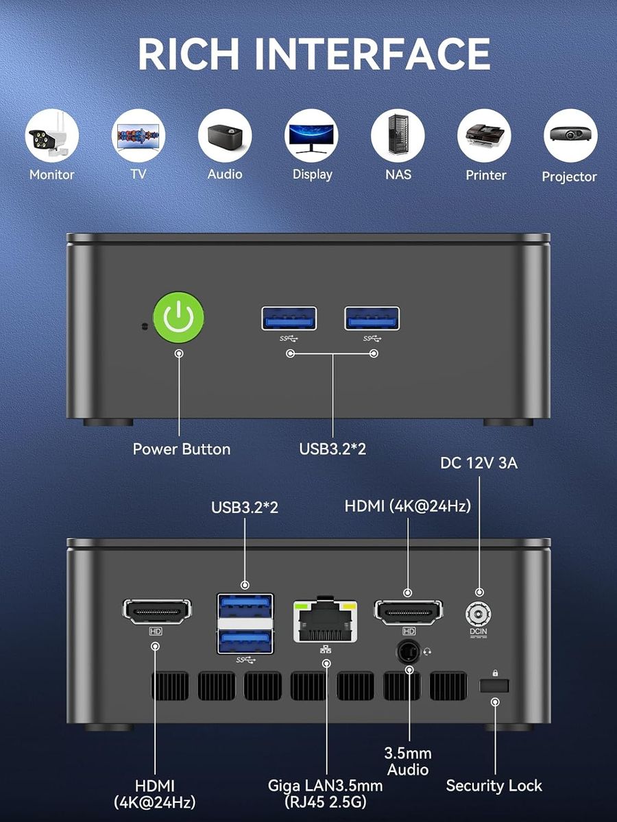 GMKtec G3 PRO Mini PC: i3-10110U, 16GB RAM, 4K Dual HDMI