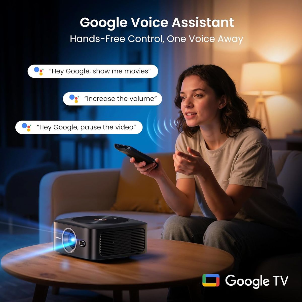 HAPPRUN 1500 ANSI 4K Google TV Projector: Ultimate Home Theater