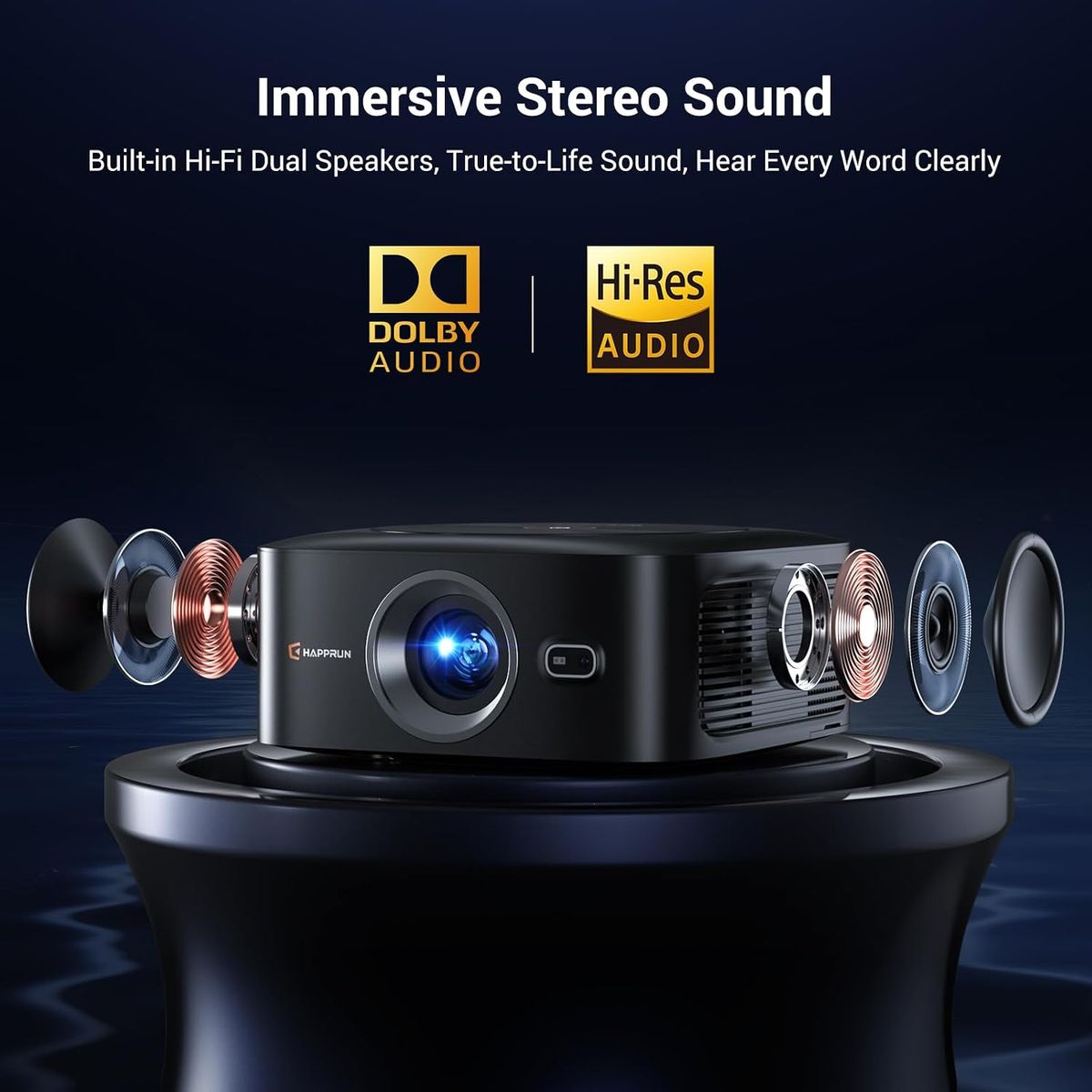 HAPPRUN 1500 ANSI 4K Google TV Projector: Ultimate Home Theater
