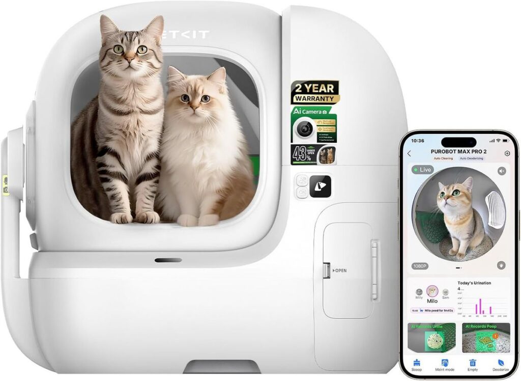 PETKIT Purobot Max Pro 2: AI Facial Recognition Litter Box