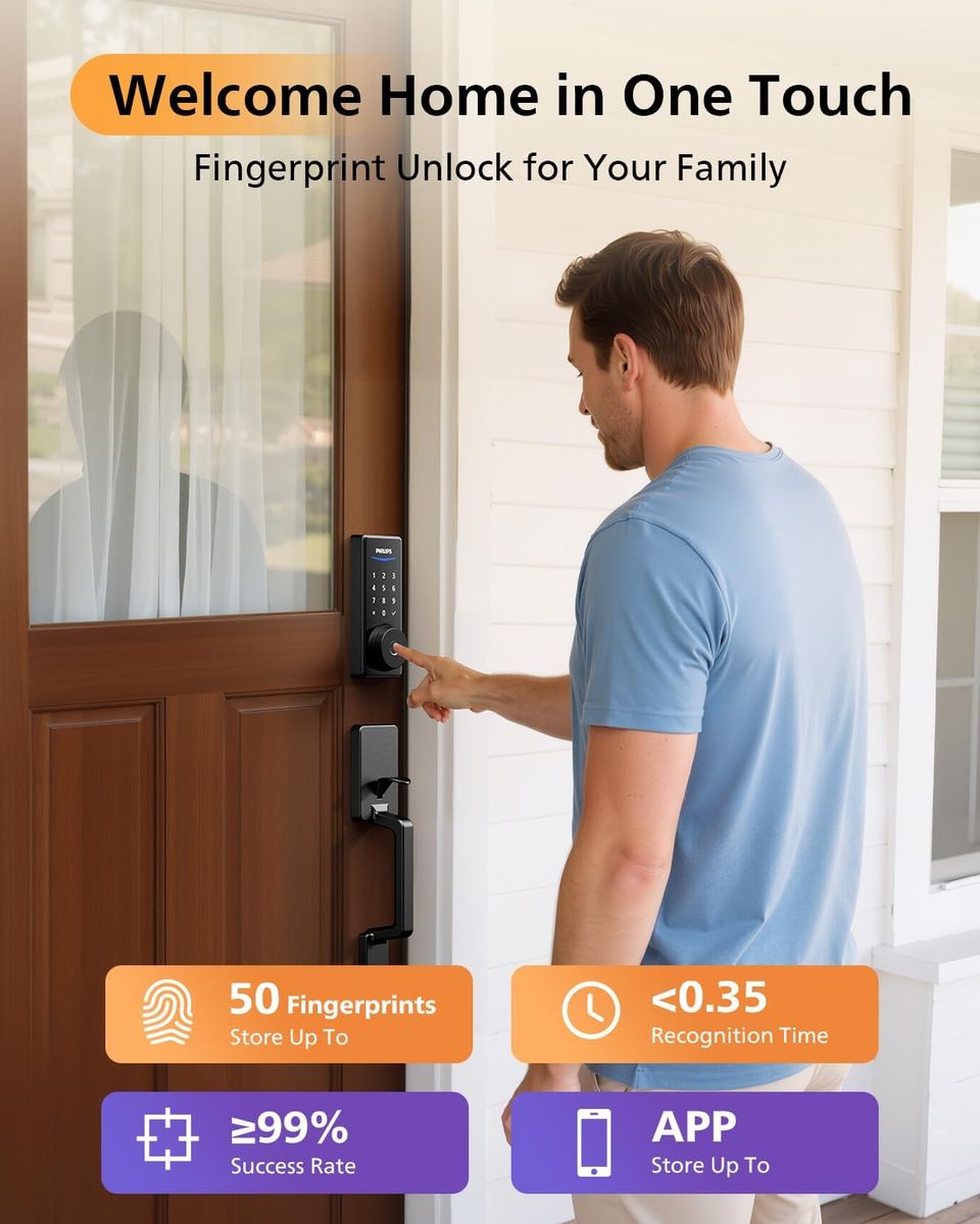 PHILIPS WiFi Smart Lock: Keyless Entry with Handle Set