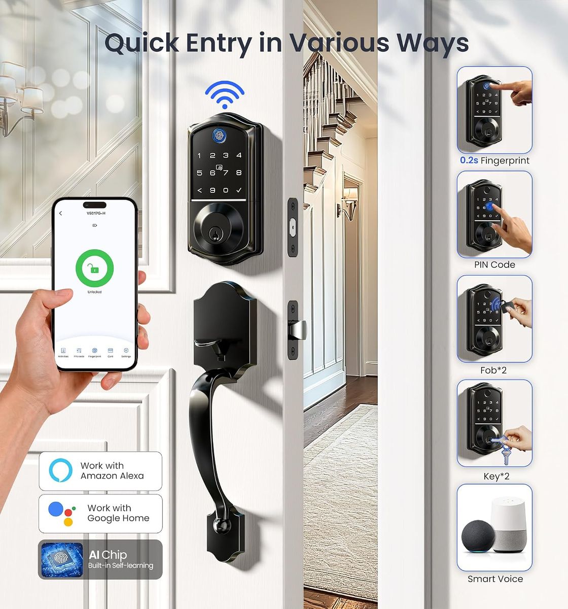 VEISE VE017G-H: The Smart Lock Redesigned