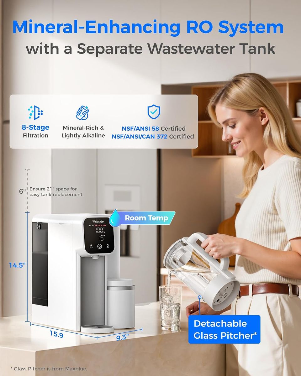 WFT Waterdrop M6SL: Countertop RO Purifier with Minerals
