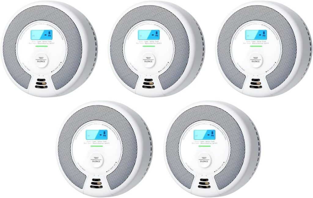 X X-Sense SC07 5-Pack: 2-in-1 Smoke & Carbon Monoxide Detector