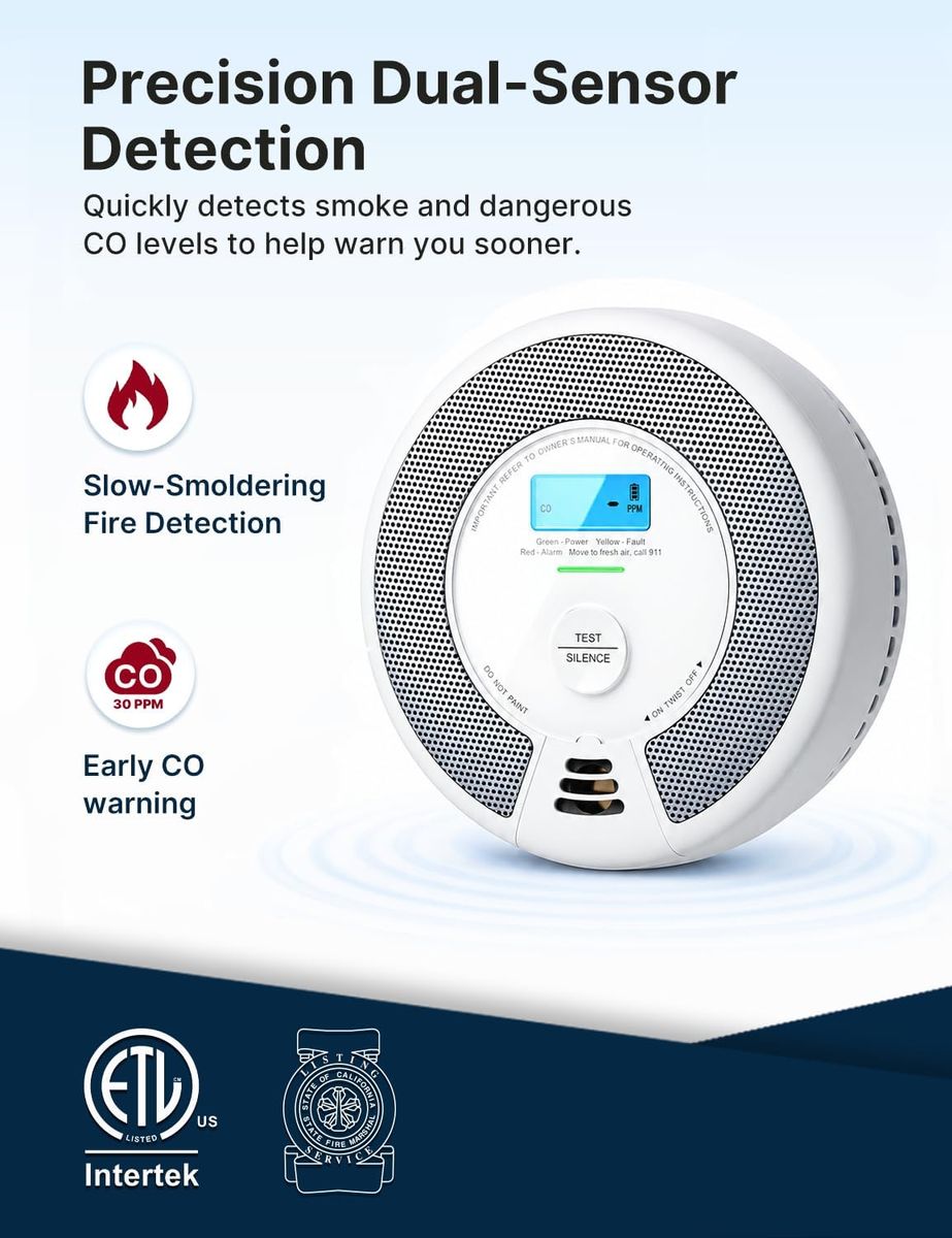 X X-Sense SC07 5-Pack: 2-in-1 Smoke & Carbon Monoxide Detector