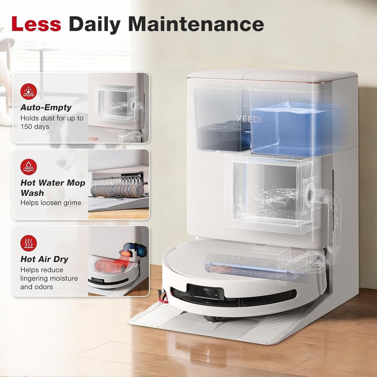 YEEDI M16 Infinity: 30000Pa Robot Vacuum & Mop