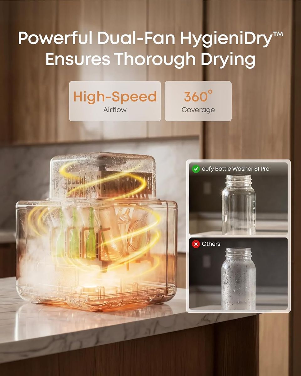 eufy Security S1 Pro Baby Bottle Washer, Sterilizer & Dryer