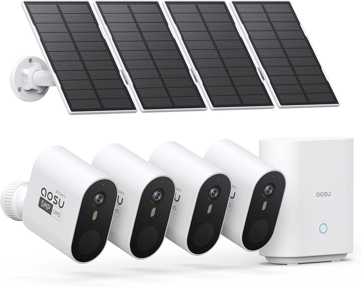 AOSU 3K/5MP Solar Security Cameras: Effortless Peace of Mind