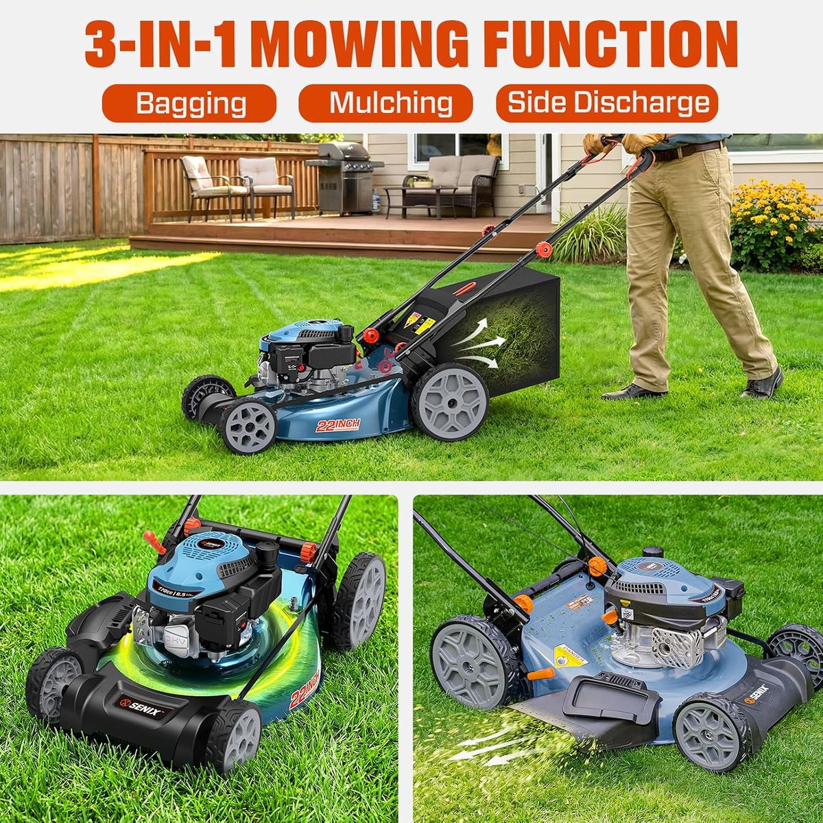 SENIX 22" Self-Propelled Gas Lawn Mower Review
