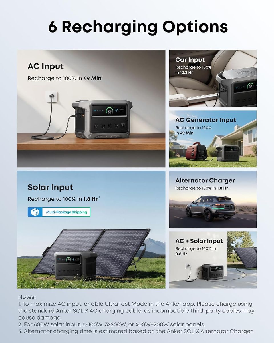 Anker SOLIX C1000 Gen 2: Power Station + 100W Solar Panel