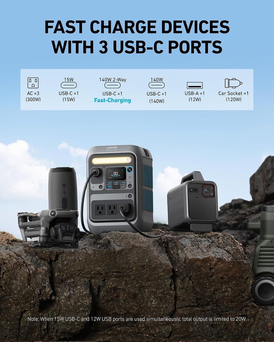Anker SOLIX C300 Portable Power Station: Power Anywhere