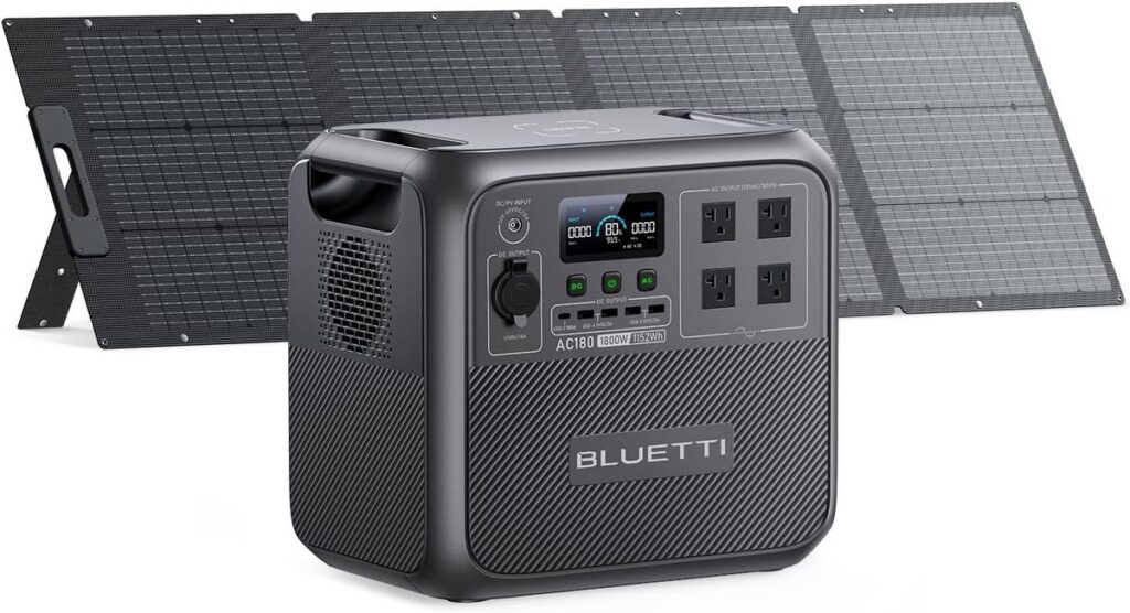 BLUETTI AC180 Solar Generator: Power Anywhere, Anytime