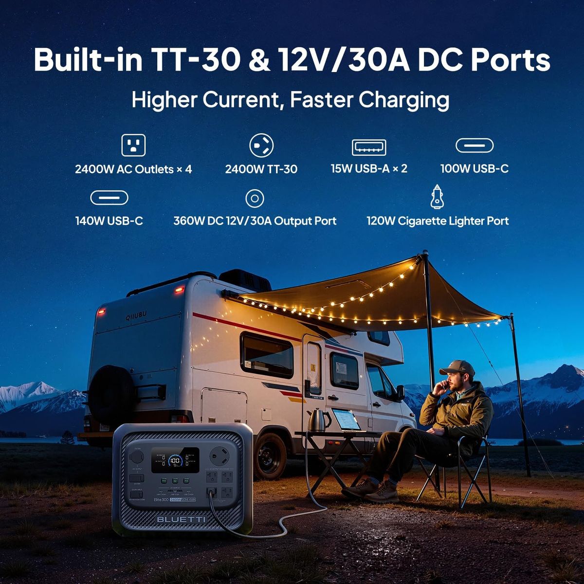 BLUETTI Elite 300 Power Station: 3014.4Wh of Quiet Power