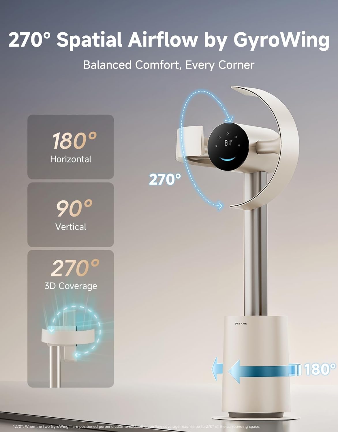 DREAME Bladeless Tower Fan MF10: Cool Comfort for Your Bedroom