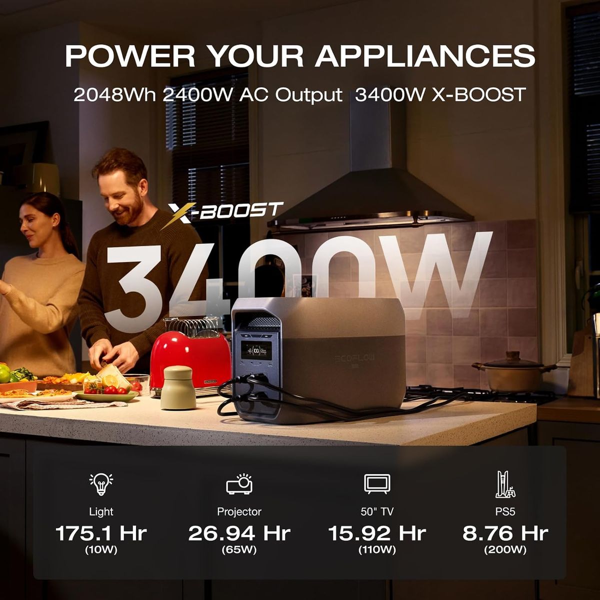 ECOFLOW DELTA 3 MAX: 2048Wh Portable Power Station