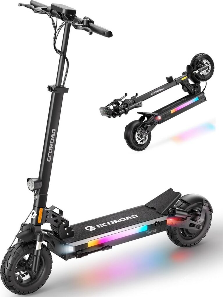 ECOROAD ES6 Electric Scooter: 1000W Power, 31 MPH Thrills