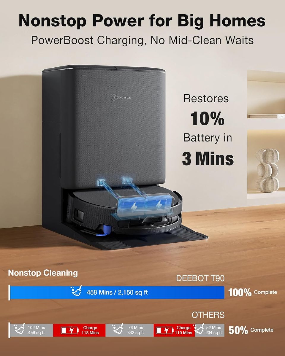 ECOVACS DEEBOT T90 PRO Omni: 30,000Pa Suction Power