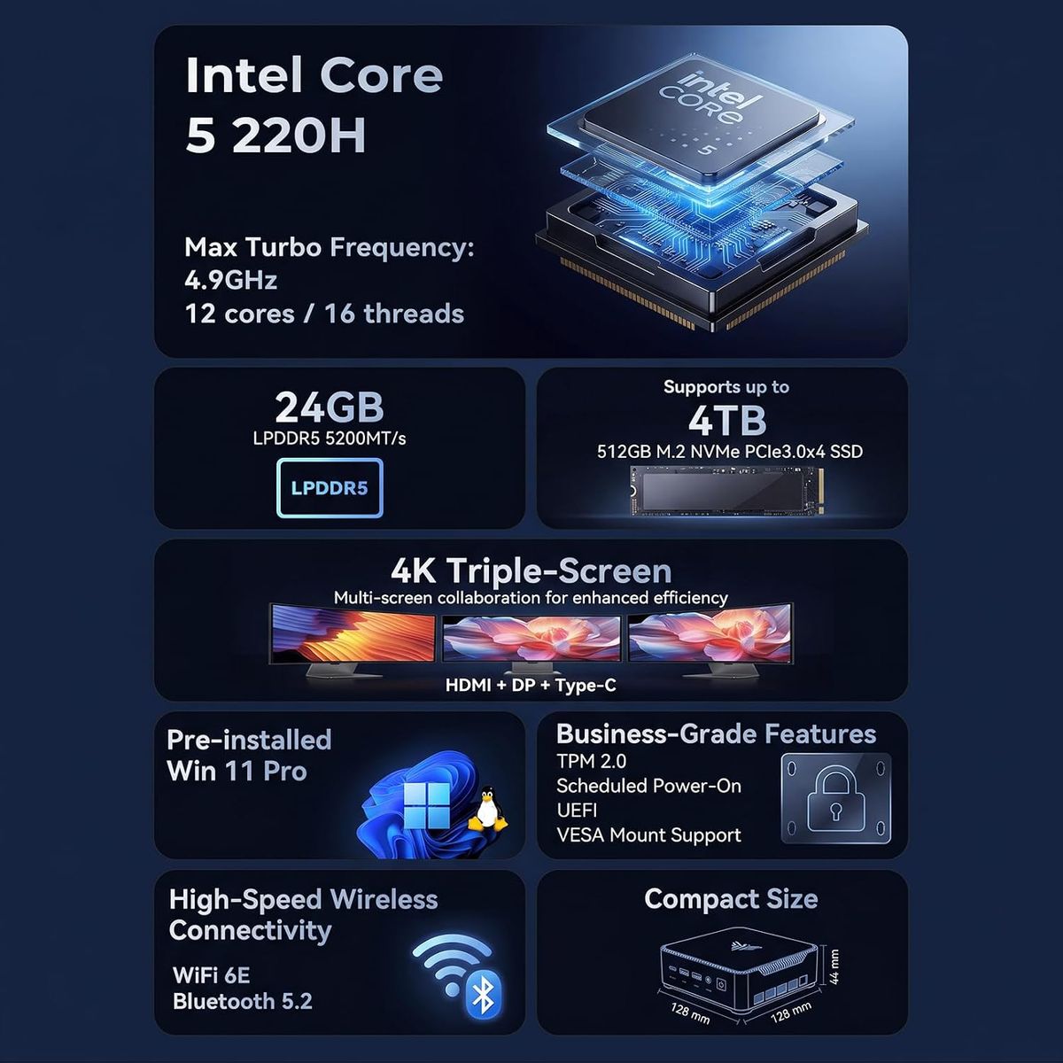 KAMRUI Hyper H2 Mini PC: Intel 14450HX Power in a Tiny Frame
