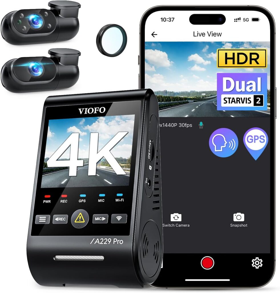 VIOFO A229 Pro 4K 3CH Dash Cam: See Everything, Everywhere