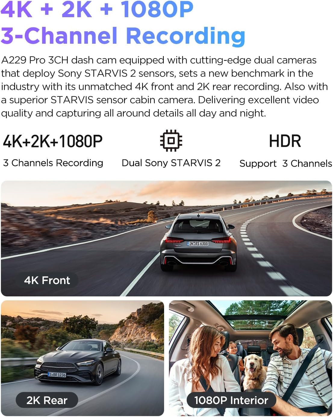 VIOFO A229 Pro 4K 3CH Dash Cam: See Everything, Everywhere