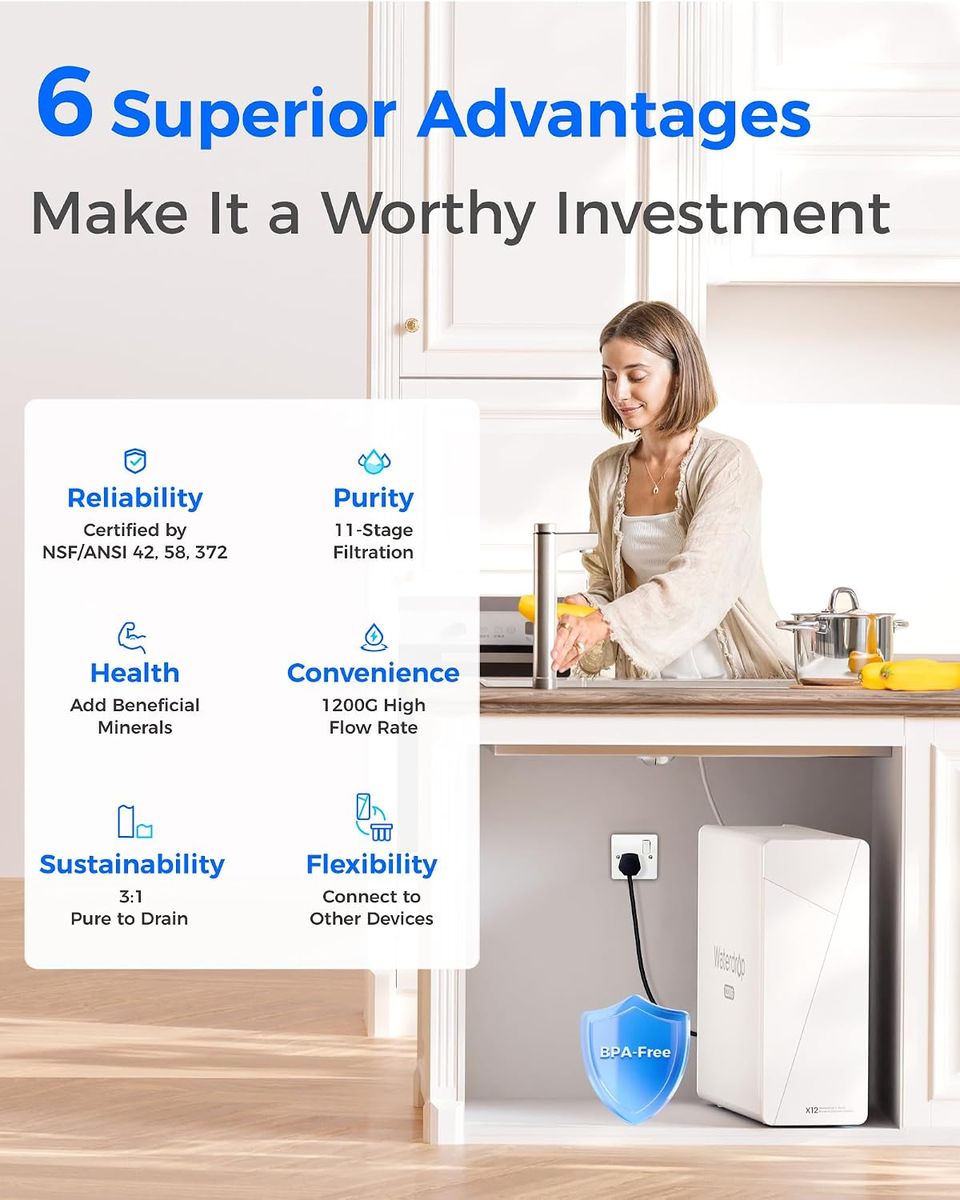 Waterdrop X12 Alkaline Mineral RO System: Pure Water at Home