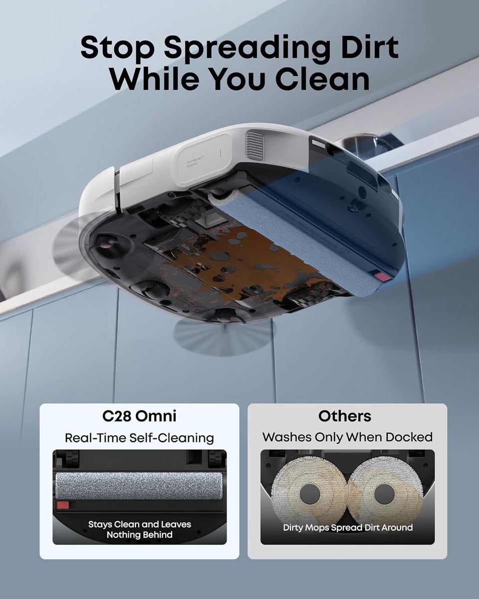 eufy C28 Robot Vacuum and Mop Combo: 15,000 Pa Power