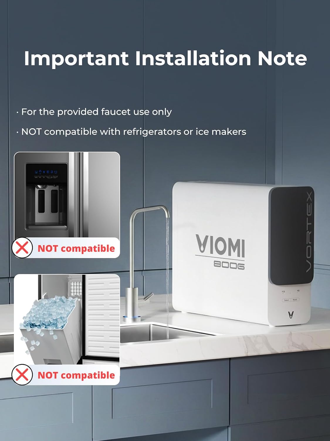 VIOMI V8 Reverse Osmosis Water Filtration System: Pure Water, Zero Tank